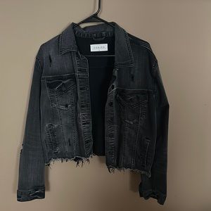 Eunina used size large distressed denim jacket.  In good condition